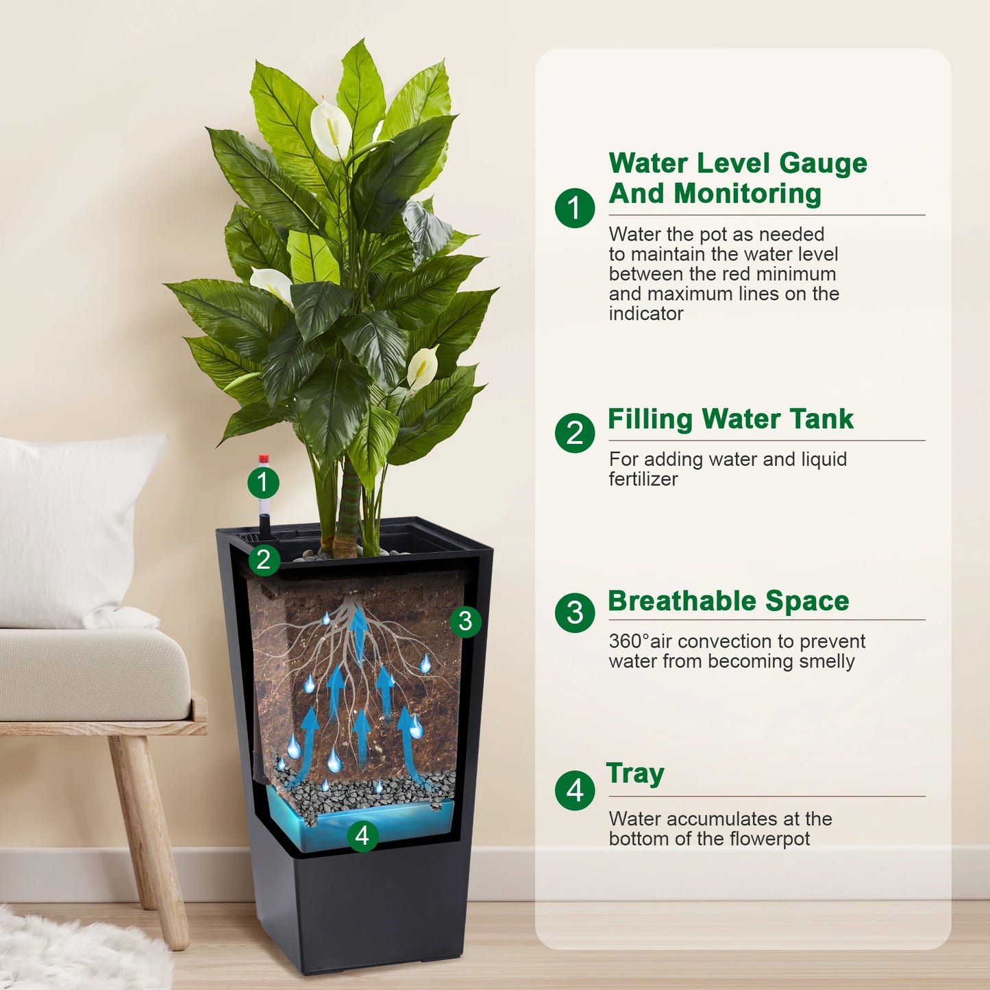 2pcs  Outdoor Indoor Planter Pots