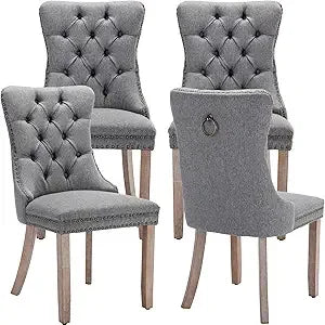 Black Velvet Dining Chairs Set of 4