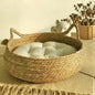Pure Hand-Woven Rattan Cat Nest With Removable Washable Pad