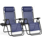 Set of 2 Portable Zero Gravity Recliner Lounge Chair