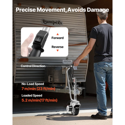 Electric Trailer Dolly 5500lbs, 2V Motorized Jockey Wheel