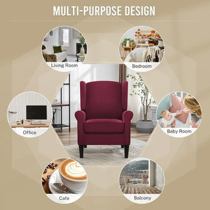 Modern  Chenille Fabric Accent Armchair