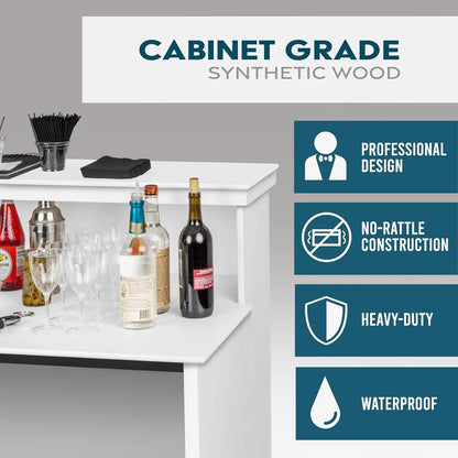 Elite Portable Bar Table for Events - White or Black