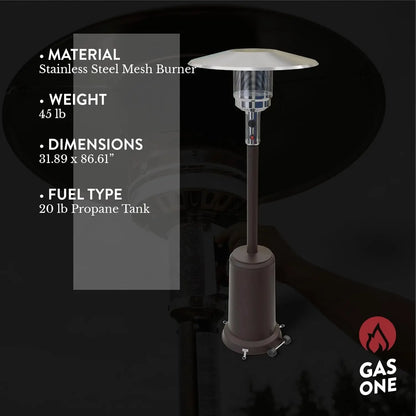 Portable Outdoor Patio Propane Heater with Wheels