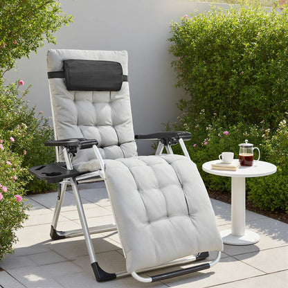 Set of 2 Portable Zero Gravity Recliner Lounge Chair