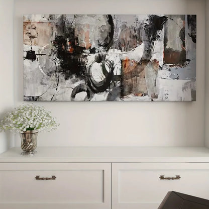Contemporary Black and White Canvas Wall Art