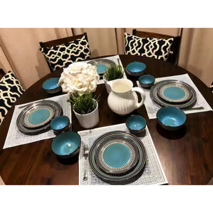 Cafe Versailles 16-Piece Casual Earthenware Dinnerware Set (Service for 4)