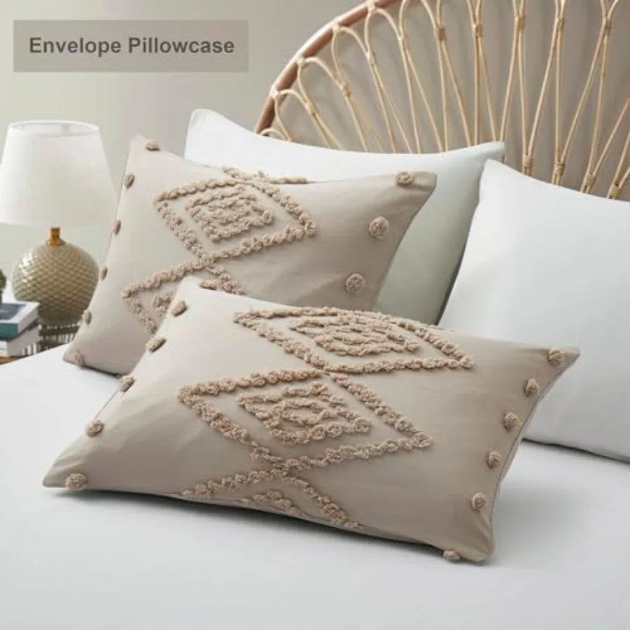 King Size Tufted Duvet Cover Set for All Seasons