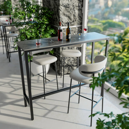 Sintered Stone Counter Height Bar Table