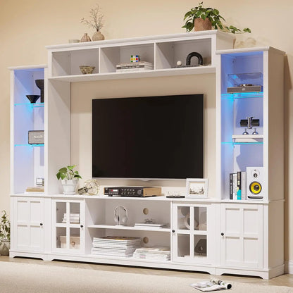 Wall Unit Entertainment Center with Bookshelves