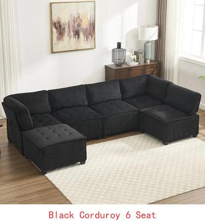 Modular Sectional Sofa U-Shaped Couch with Reversible Chaise