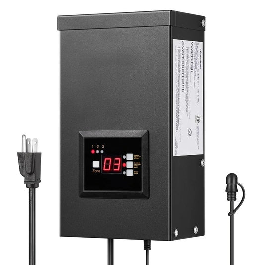LED Landscape Transformer With Timer & Dusk To Dawn Sensor