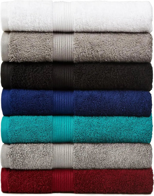 6-Piece 100% Cotton Bathroom Towels, Teal