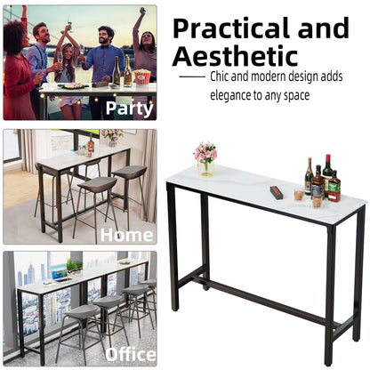 Sintered Stone Counter Height Bar Table