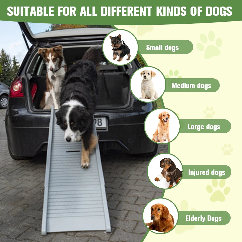 Folding Portable Non-Slip Pet Stair Ramp For SUV & Truck