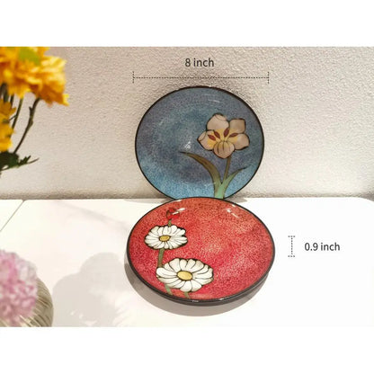 Set of 4 Ceramic Plates Set