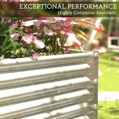 NEW 2pcl 8x4ft Galvanized Raised Vegetable and Flower Garden Bed