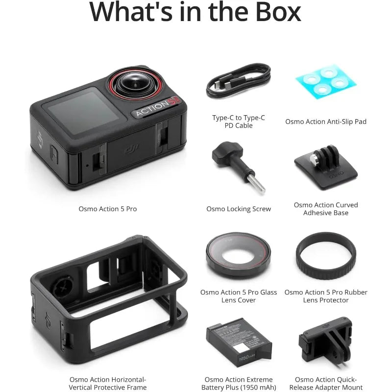 NEW Action 5 Pro Standard Combo, Waterproof Action Camera