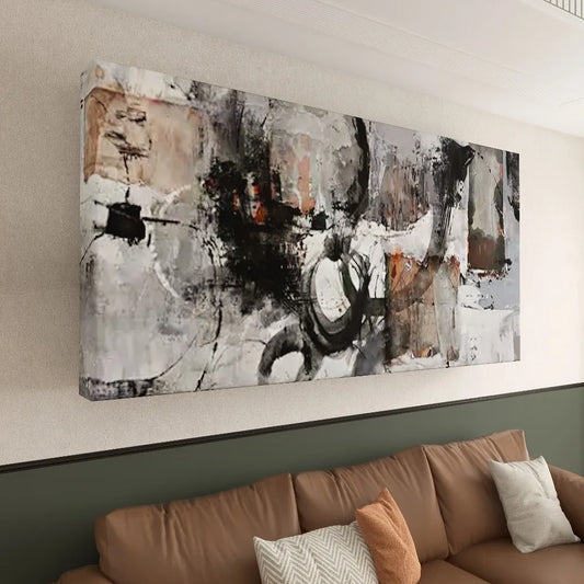Contemporary Black and White Canvas Wall Art