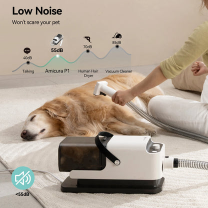 Pet Grooming Vacuum Cleaner & Hair Dryer Clipper