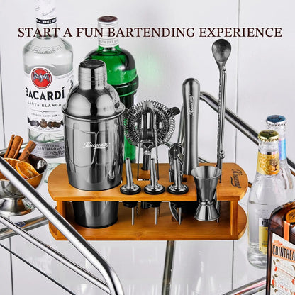 Professional Cocktail Shaker Set with Stand