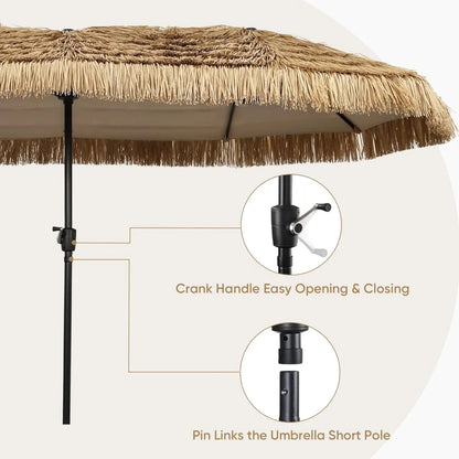 13ft Tiki Patio Umbrella Outdoor Table Umbrella