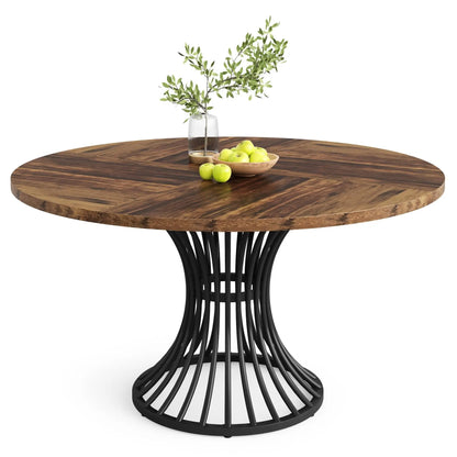 Round Farmhouse  Dining Table for 4-6 People