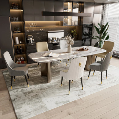 Modern PU Leather Set of 2 Dining Chairs