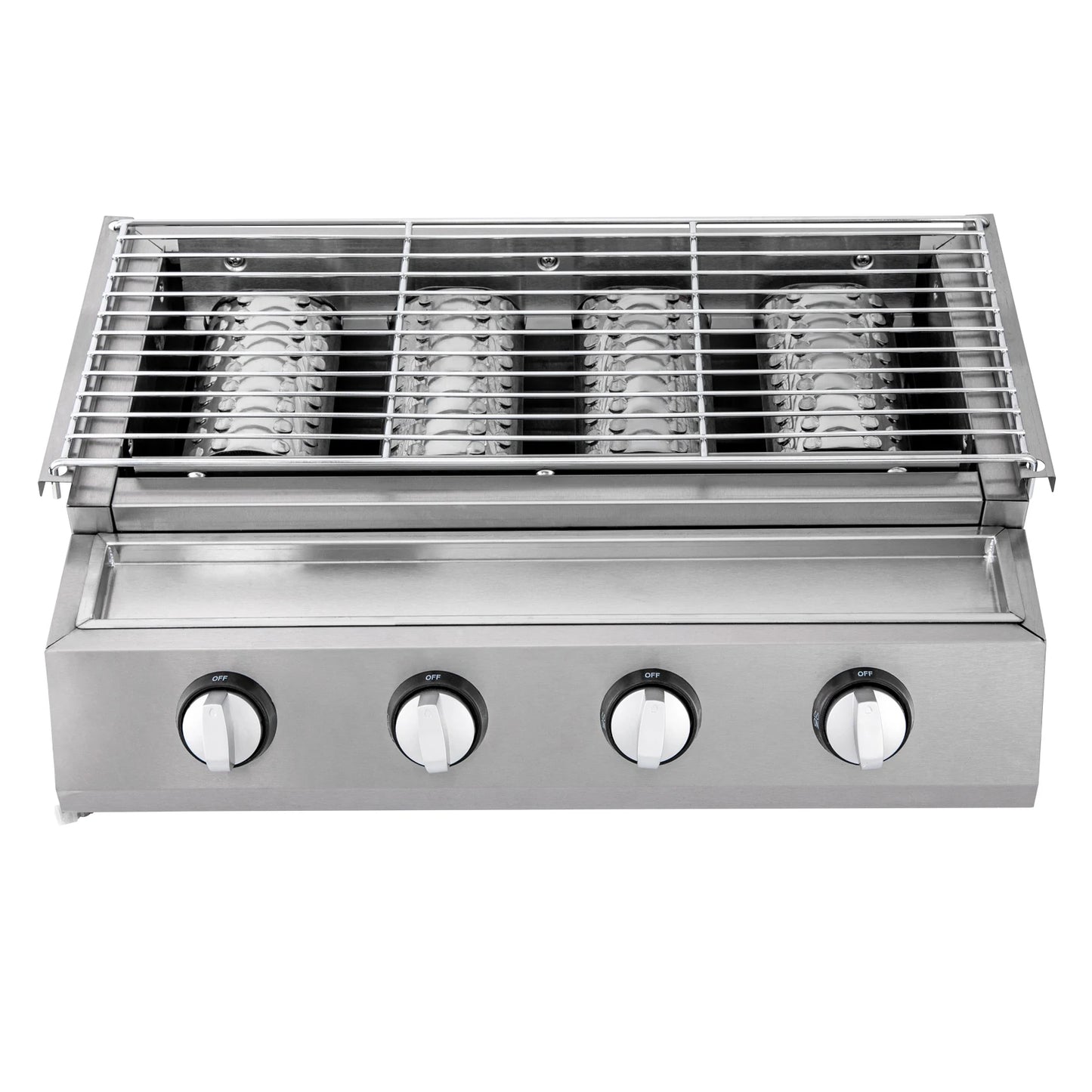 Professional 4-Burner Stainless Steel Tabletop Propane/LPG Gas Grill