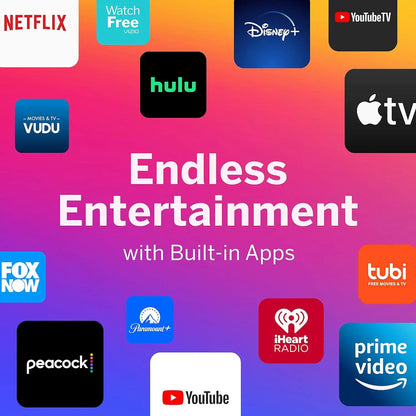 65 Inch 4K Smart TV with AirPlay & Chromecast