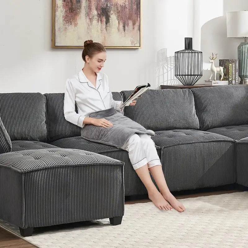 Modular Sectional Sofa U-Shaped Couch with Reversible Chaise