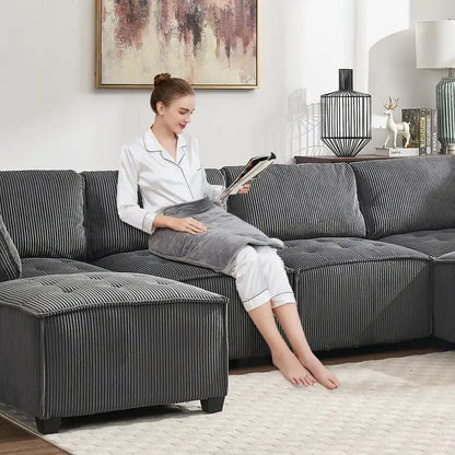 Modular Sectional Sofa U-Shaped Couch with Reversible Chaise