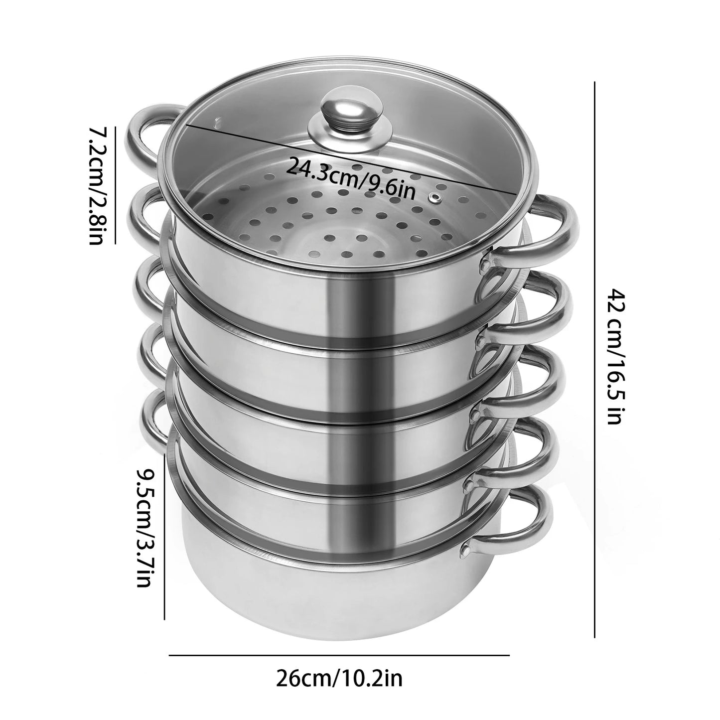 5-Tier Stainless Steel Food Steamer
