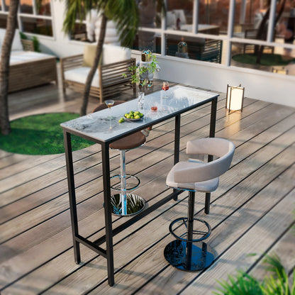 Sintered Stone Counter Height Bar Table