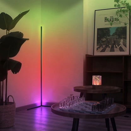 Corner Led Floor Lamp For Living Room Bedroom Game Room