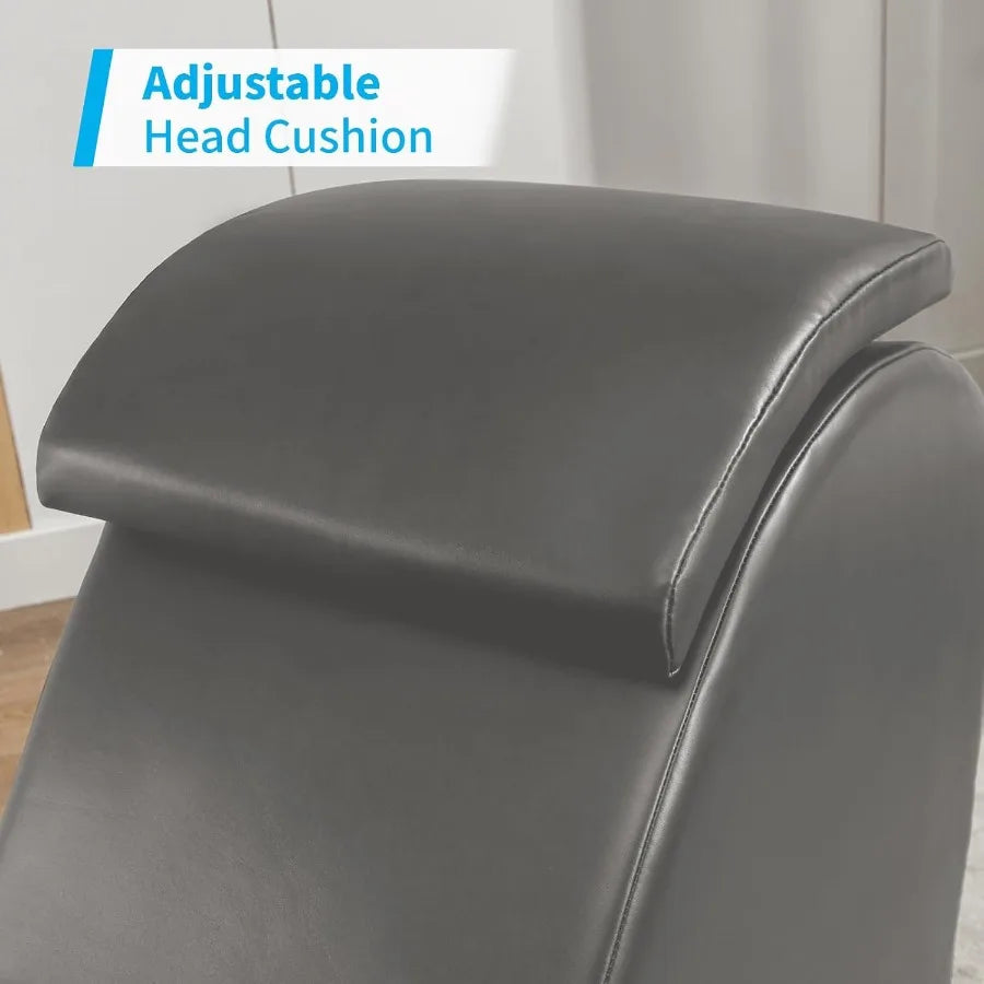 60 Inch Curved Yoga Chair Lounge with Adjustable Head Cushion