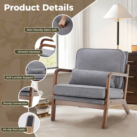 JHK Mid Century Modern Accent Chair