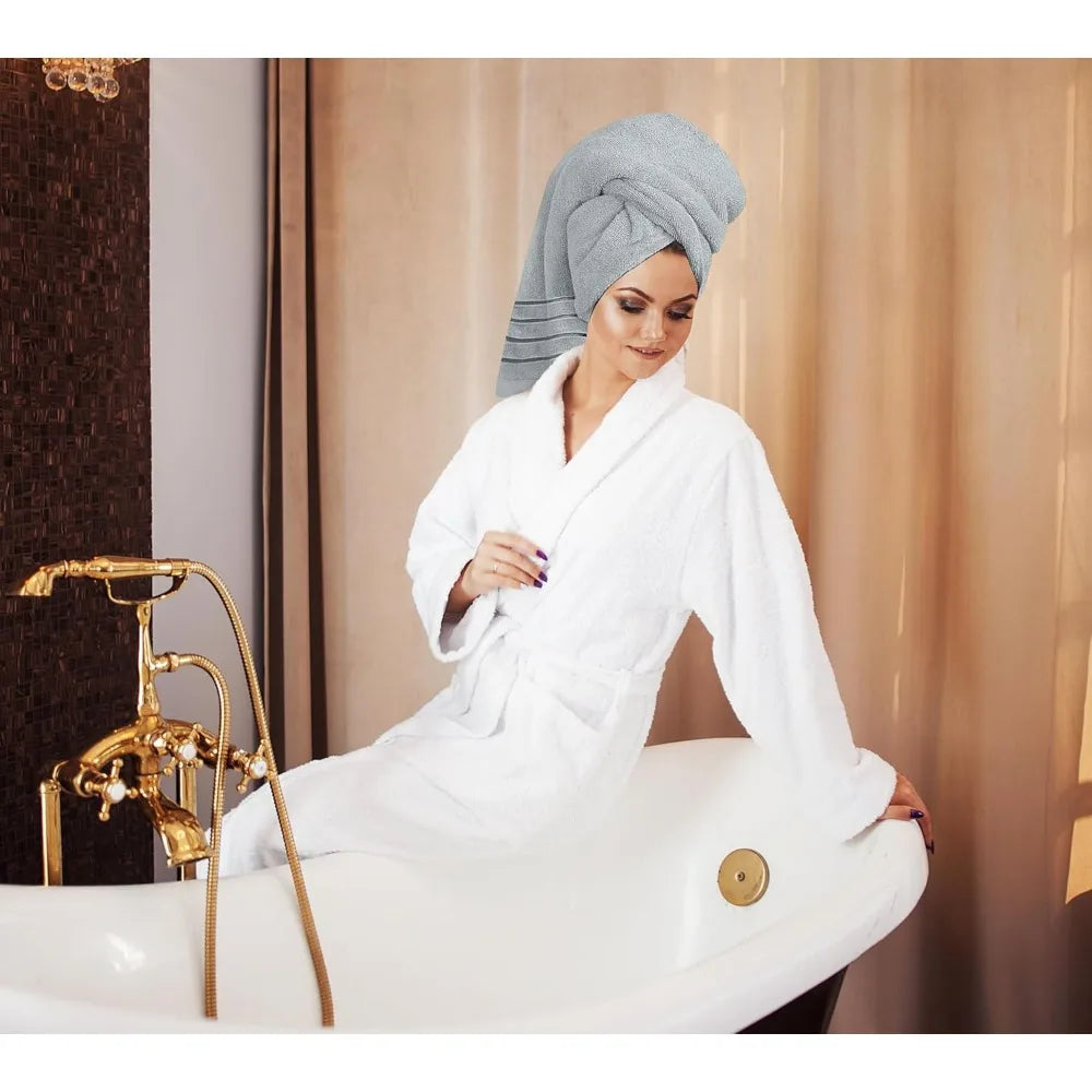 8-Piece Luxury Viscose Stripe Towel Set