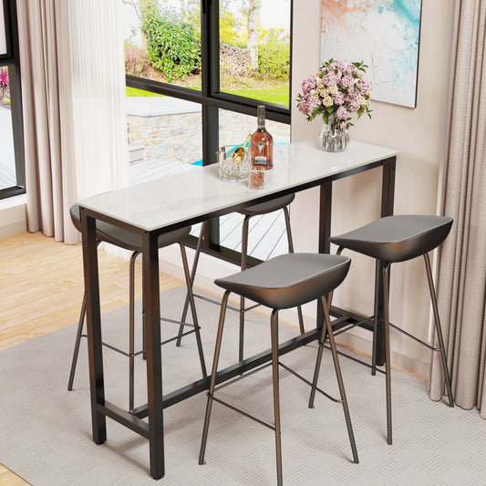 Sintered Stone Counter Height Bar Table