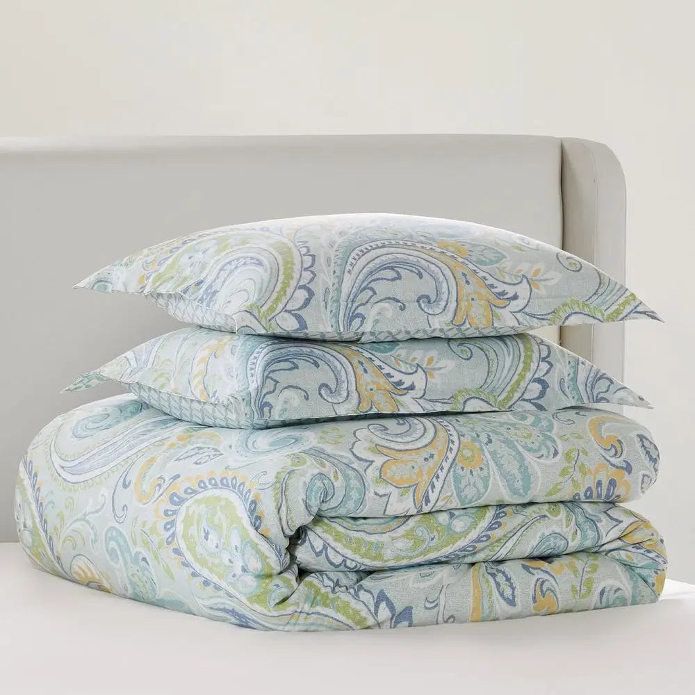 Paisley Comforter Set - Full/Queen Size + 2 Pillowcases