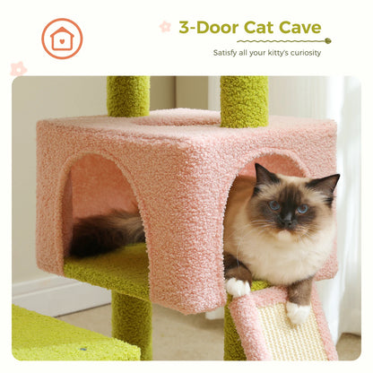 Multi-Level Cat Tower with Scratching Posts, Hammock