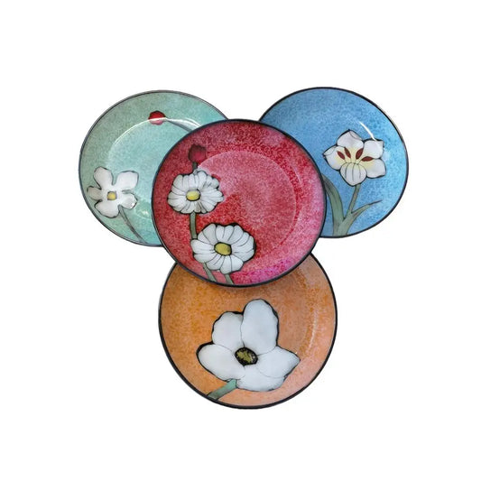 Set of 4 Ceramic Plates Set