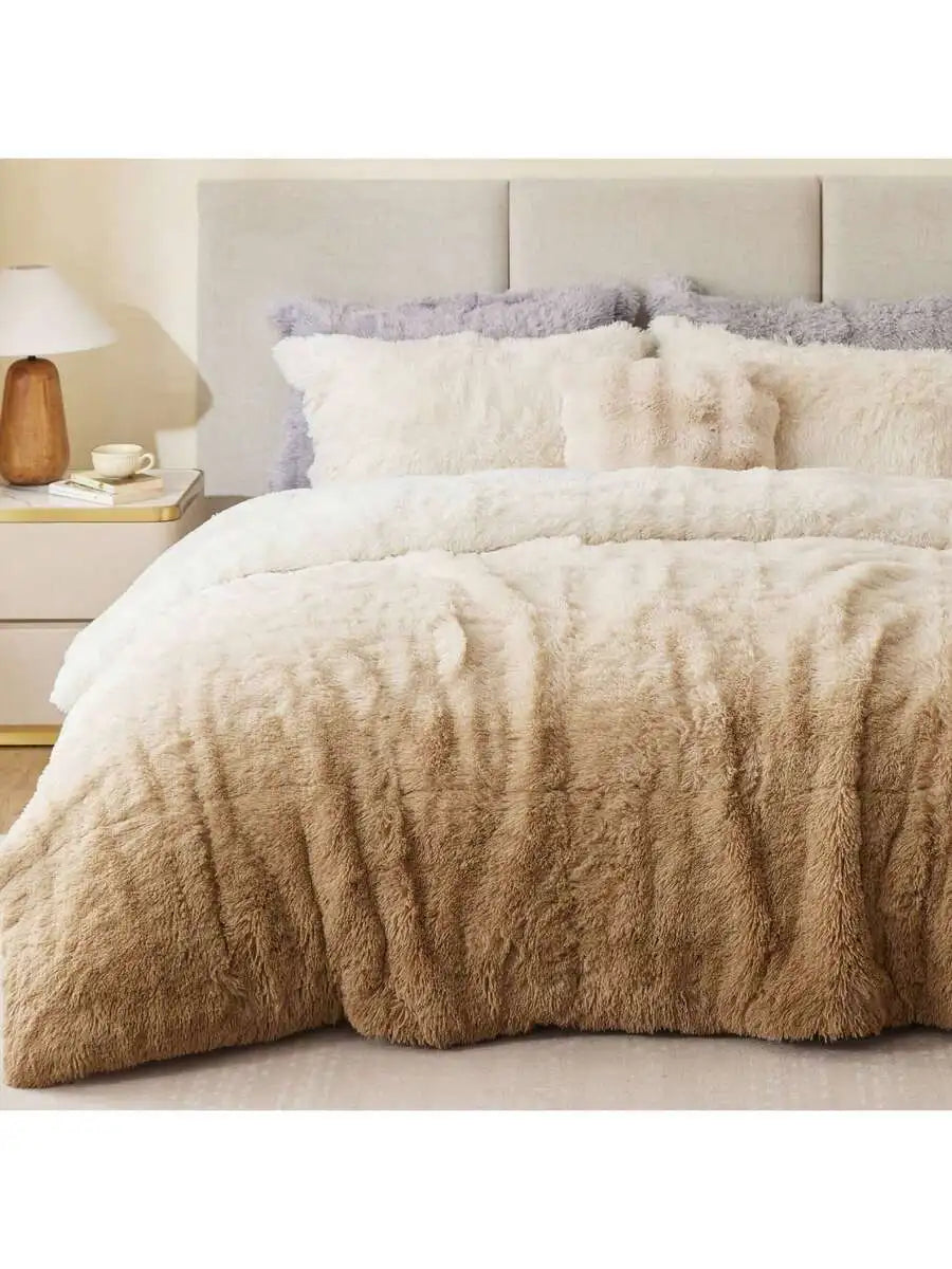Ultra Soft Faux Fur 2/3-Piece Comforter with Matching Sham