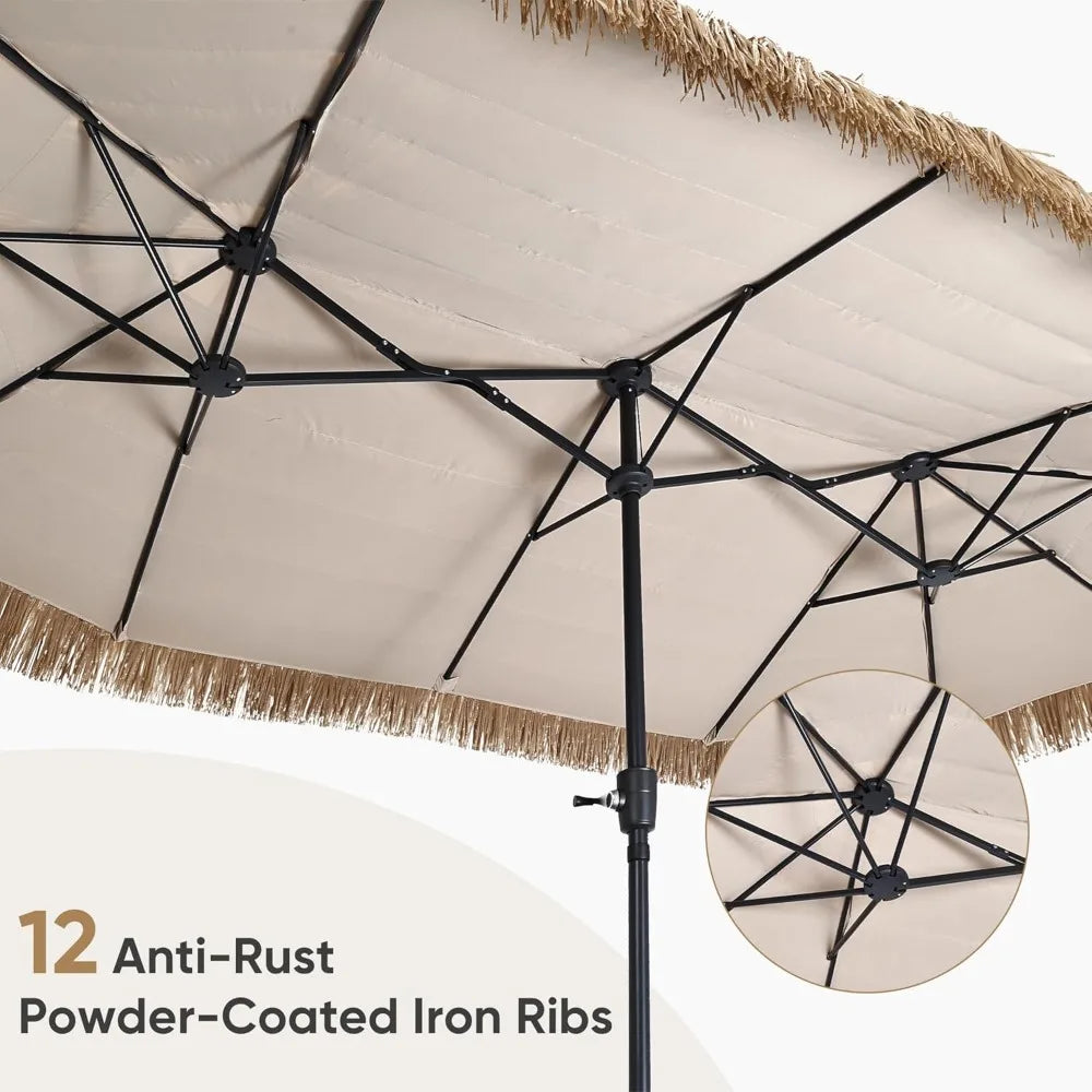 13ft Tiki Patio Umbrella Outdoor Table Umbrella