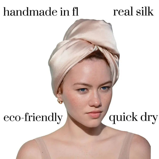 Handmade Silk/Bamboo Hair Towel