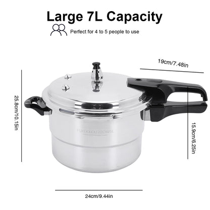 Aluminum Stovetop Pressure Canner for Gas and Induction Stoves