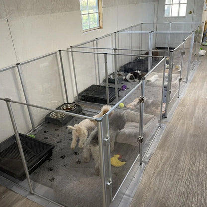 1Pc Large Indoor Acrylic Dog Playpen Cage, Whelping Pen