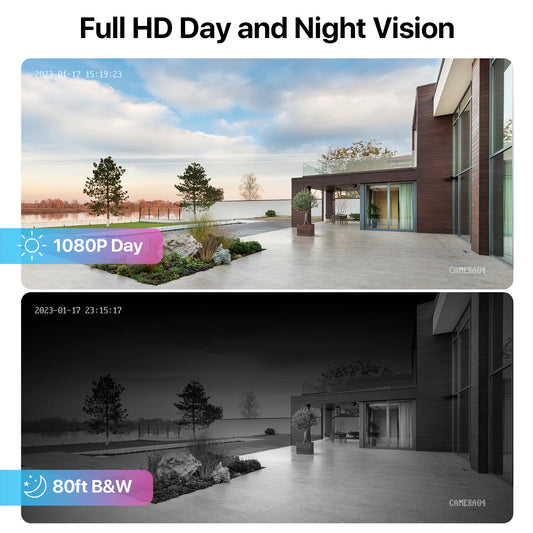 4 Pack HD Outdoor Indoor Weatherproof Bullet Surveillance Camera