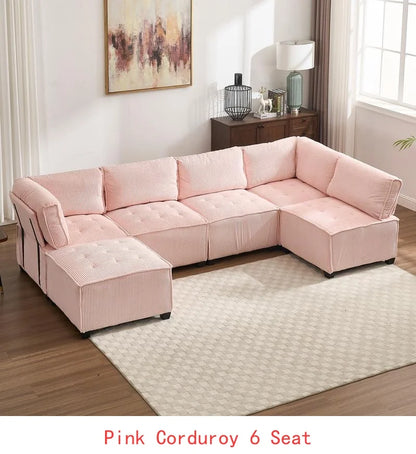 Modular Sectional Sofa U-Shaped Couch with Reversible Chaise