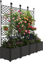 Plastic Planter Box With Trellis Rack